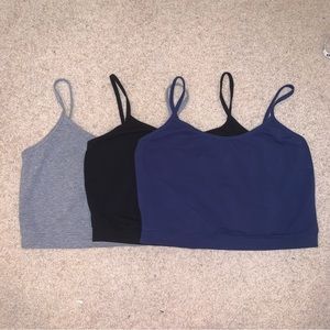Bundle of 3 Cropped Cotton Tanks Unlined